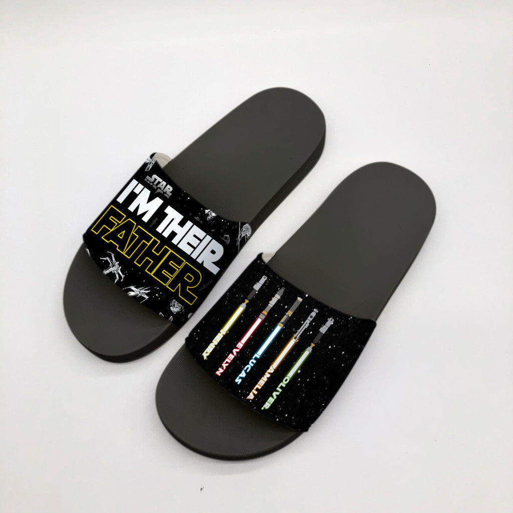 Personalized Slide Sandals Custom Name Gift for Dad Slide Sandals GradoCreations