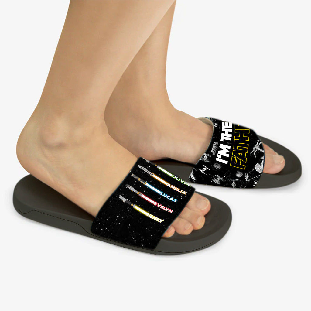 Personalized Slide Sandals Custom Name Gift for Dad Slide Sandals GradoCreations
