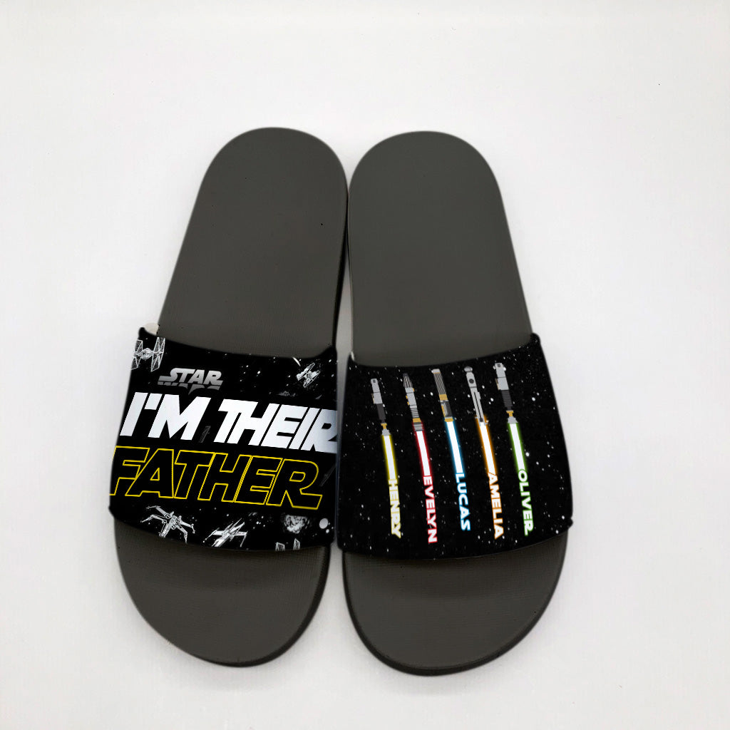 Personalized Slide Sandals Custom Name Gift for Dad Slide Sandals GradoCreations