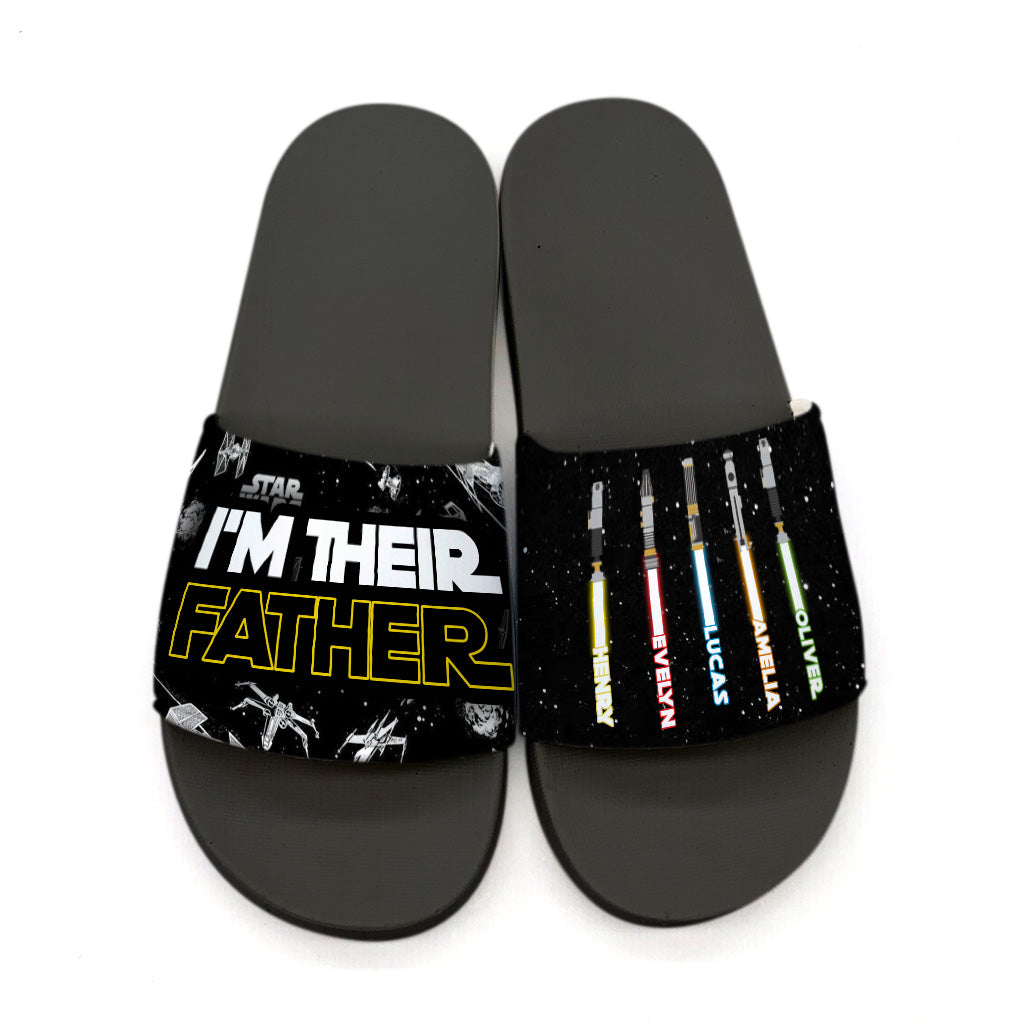 Personalized Slide Sandals Custom Name Gift for Dad Slide Sandals GradoCreations