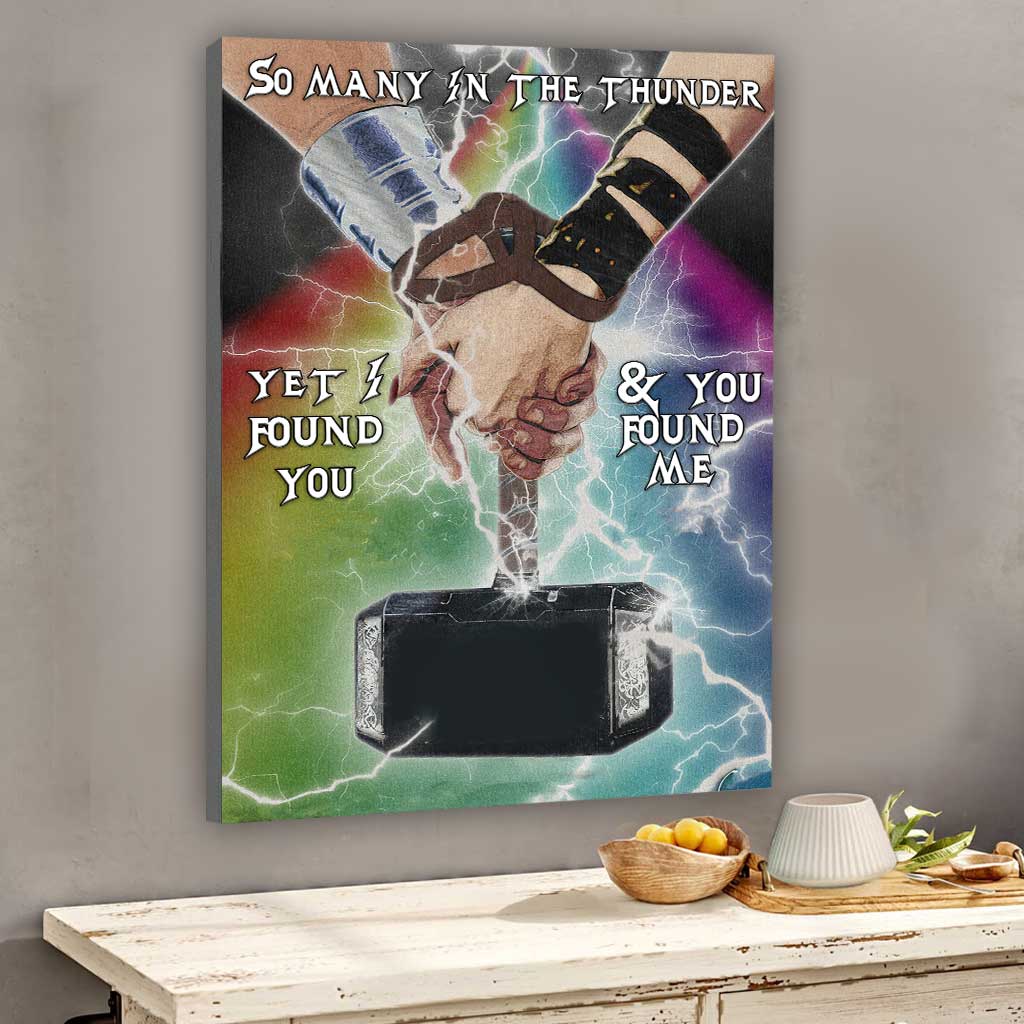 Personalized Canvas Print with Thunder Design for Couples Canvas and Poster GradoCreations