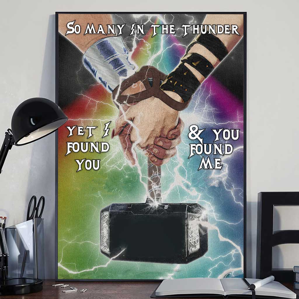 Personalized Canvas Print with Thunder Design for Couples Canvas and Poster GradoCreations