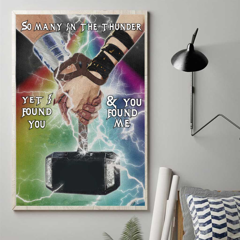 Personalized Canvas Print with Thunder Design for Couples Canvas and Poster GradoCreations