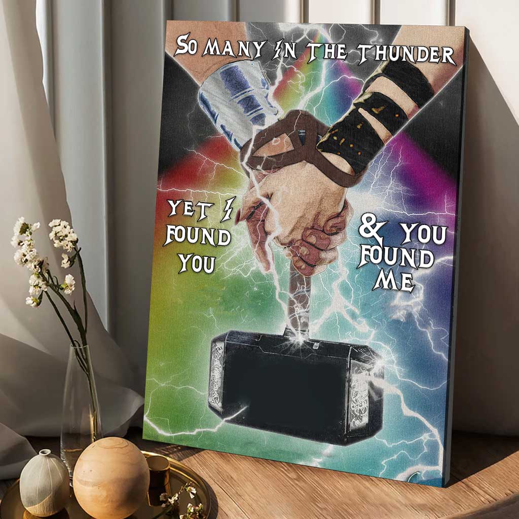 Personalized Canvas Print with Thunder Design for Couples Canvas and Poster GradoCreations