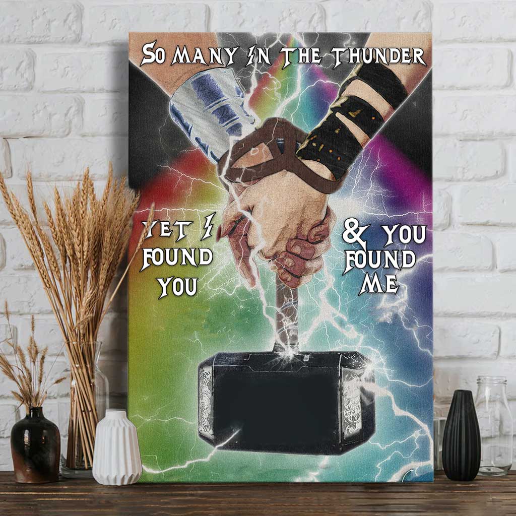 Personalized Canvas Print with Thunder Design for Couples Canvas and Poster GradoCreations