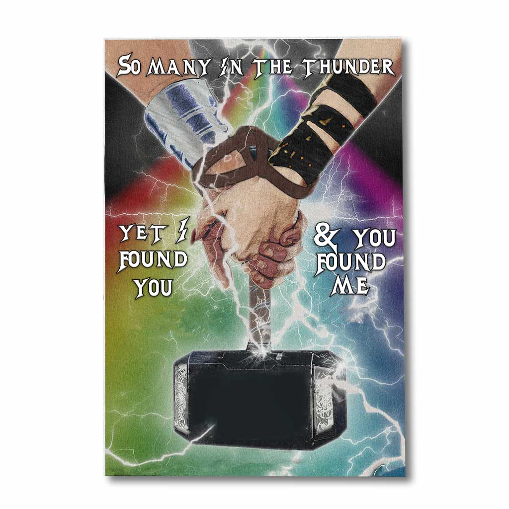 Personalized Canvas Print with Thunder Design for Couples Canvas and Poster GradoCreations