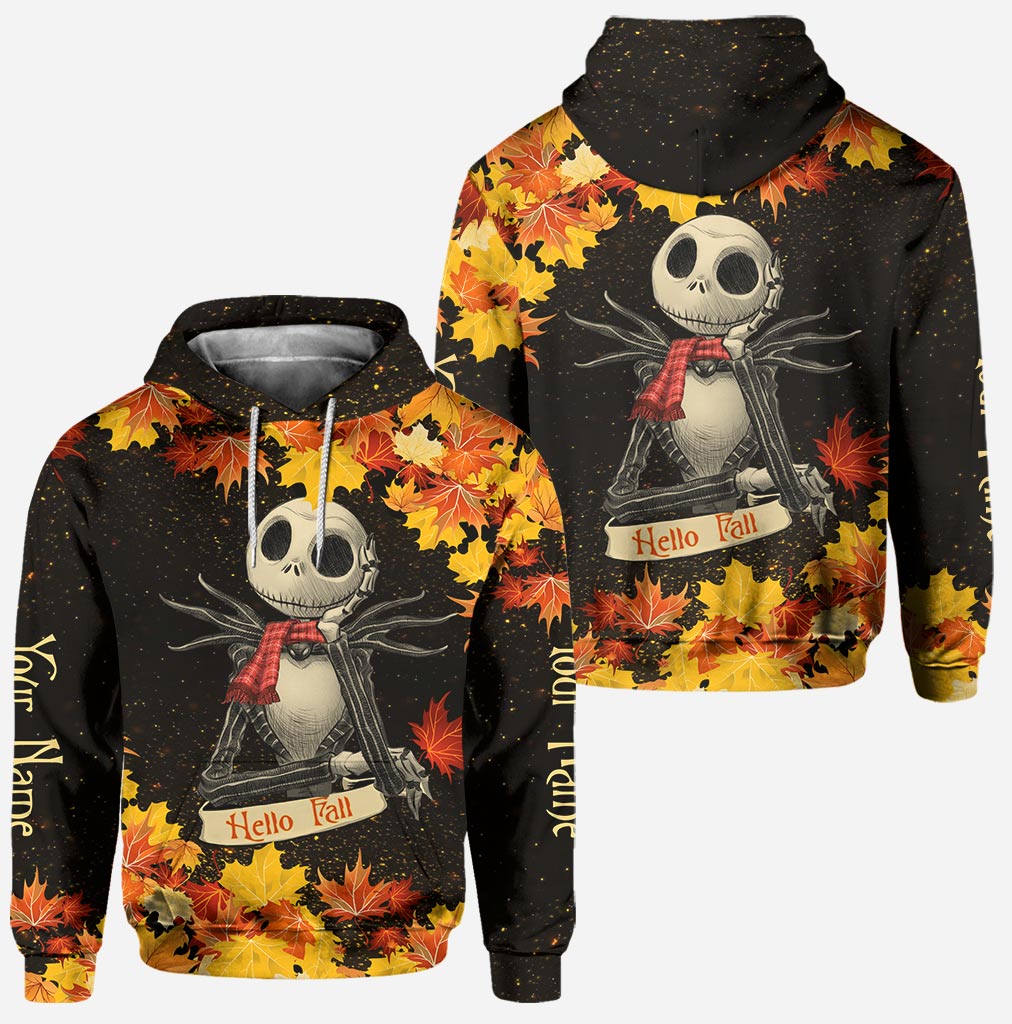 Personalized Fall Hoodie and Leggings Set with Custom Name Hoodie & Leggings GradoCreations