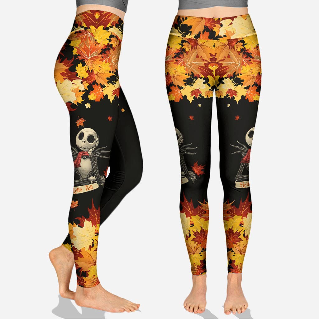 Personalized Fall Hoodie and Leggings Set with Custom Name Hoodie & Leggings GradoCreations