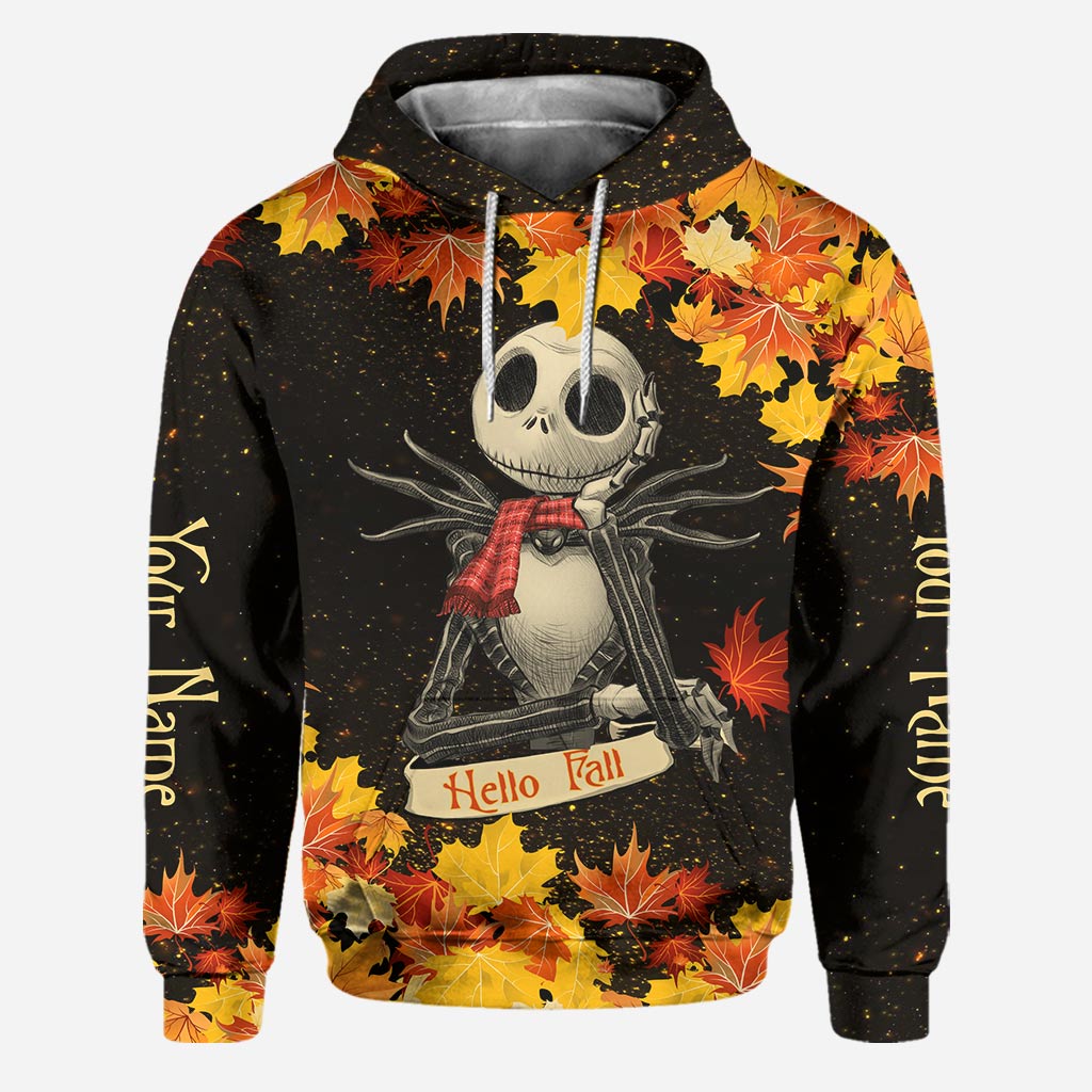 Personalized Fall Hoodie and Leggings Set with Custom Name Hoodie & Leggings GradoCreations