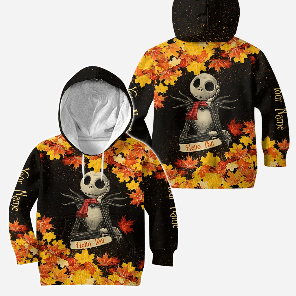 Personalized Fall Hoodie and Leggings Set with Custom Name Hoodie & Leggings GradoCreations