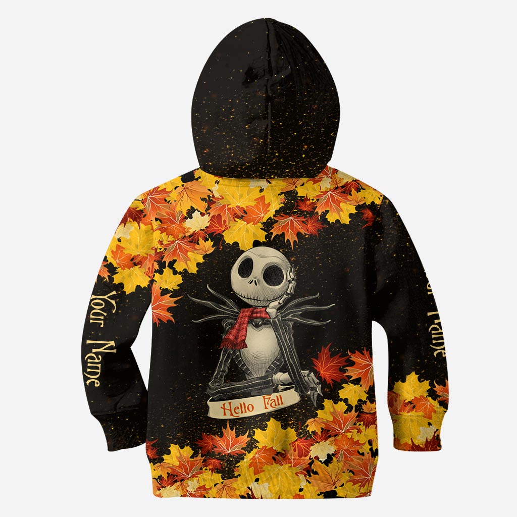 Personalized Fall Hoodie and Leggings Set with Custom Name Hoodie & Leggings GradoCreations
