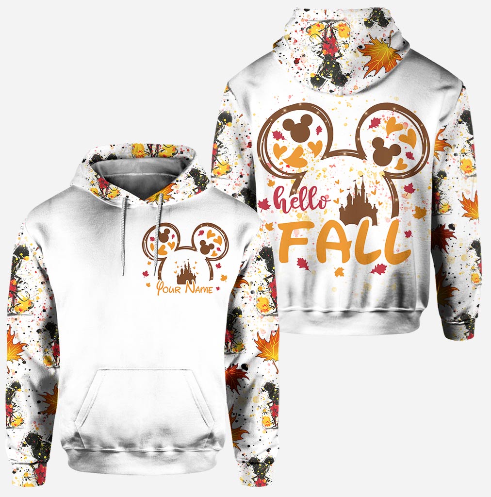 Personalized Fall Mouse Hoodie and Leggings Set for Women Hoodie & Leggings GradoCreations