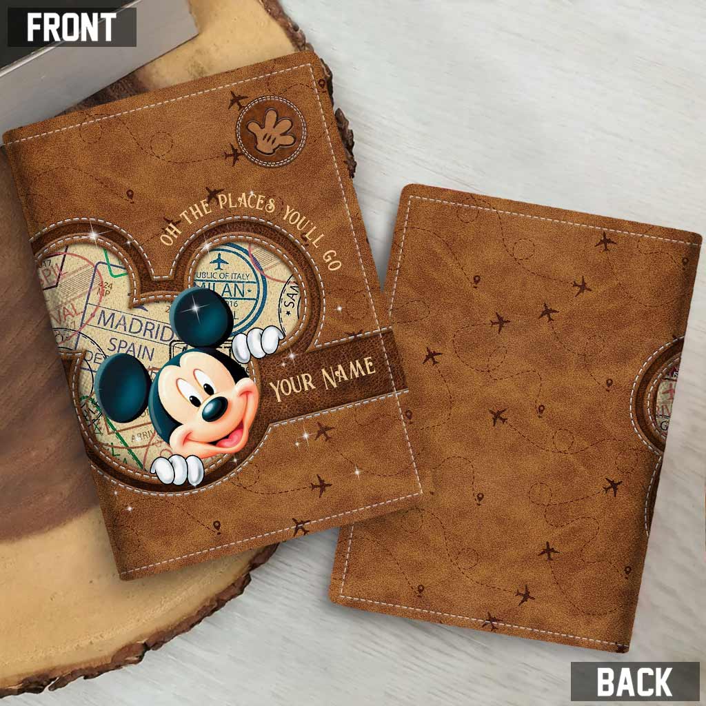 Personalized Travel Passport Holder Cute Design Custom Name Gift Passport Holder GradoCreations