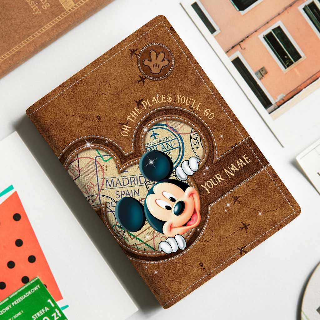 Personalized Travel Passport Holder Cute Design Custom Name Gift Passport Holder GradoCreations