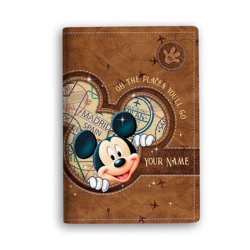 Personalized Travel Passport Holder Cute Design Custom Name Gift Passport Holder GradoCreations