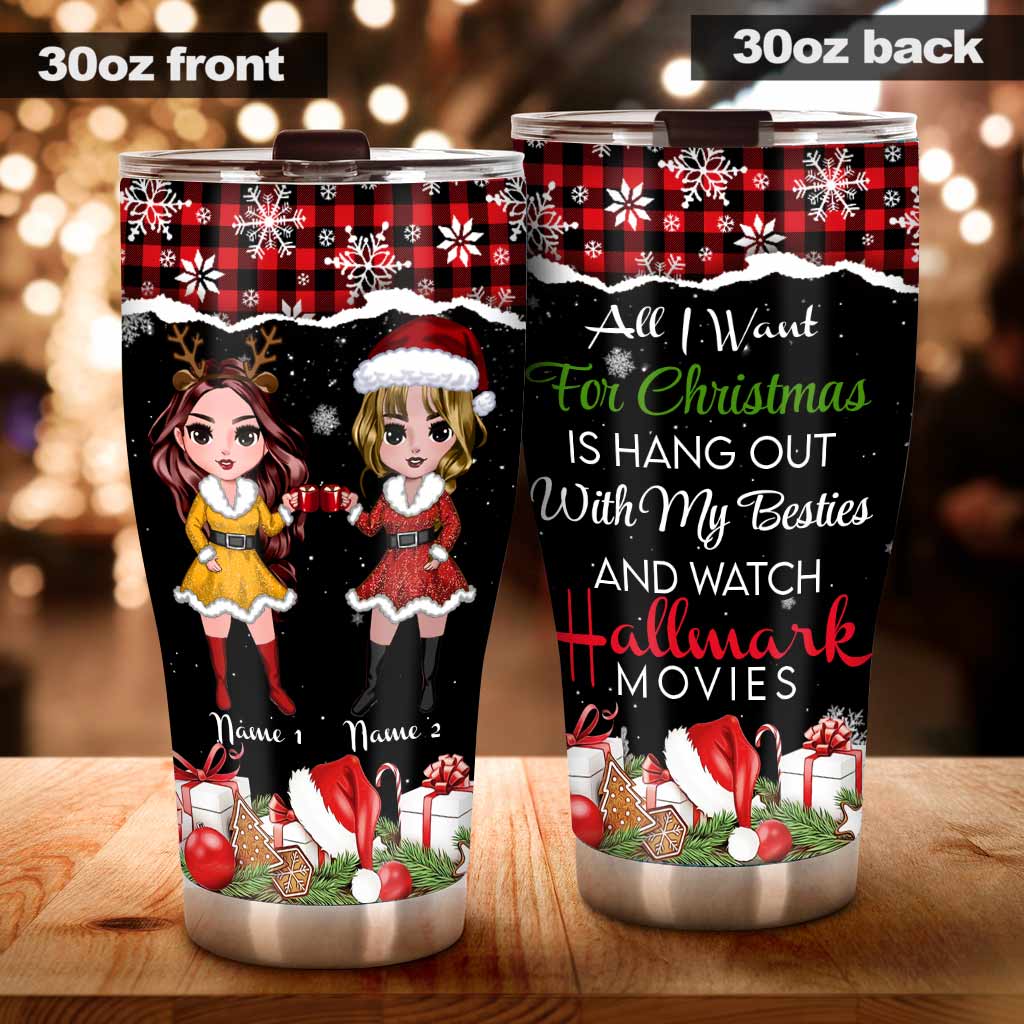 Personalized Christmas Tumbler Custom Friend Gift 20oz Tumbler GradoCreations