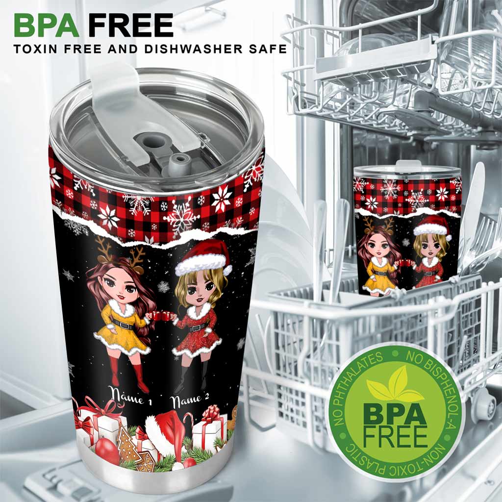 Personalized Christmas Tumbler Custom Friend Gift 20oz Tumbler GradoCreations
