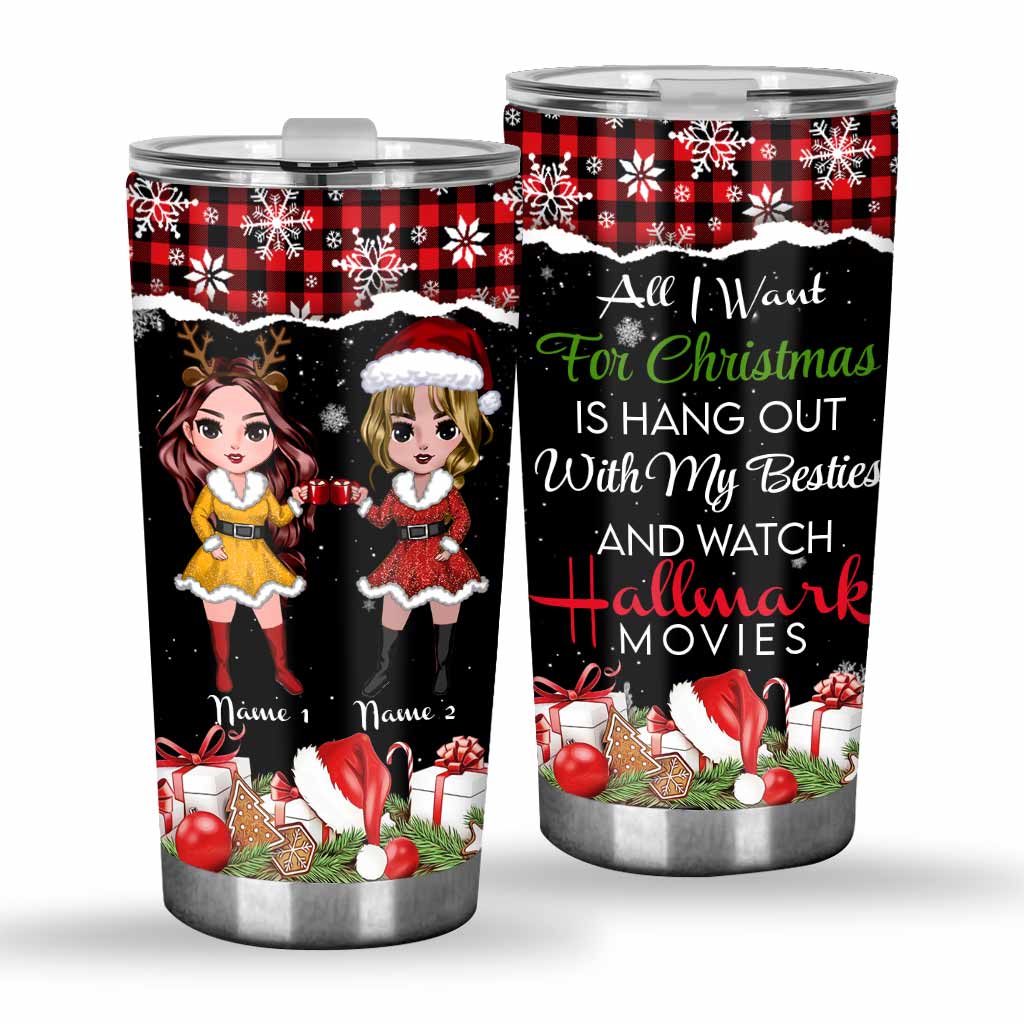 Personalized Christmas Tumbler Custom Friend Gift 20oz Tumbler GradoCreations