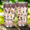 Personalized Leopard Print Tumbler Custom Name Gift for Her Tumbler GradoCreations