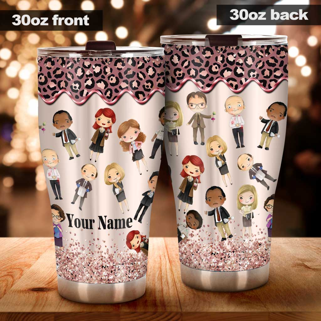 Personalized Leopard Print Tumbler Custom Name Gift for Her Tumbler GradoCreations