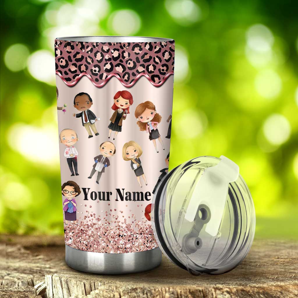 Personalized Leopard Print Tumbler Custom Name Gift for Her Tumbler GradoCreations