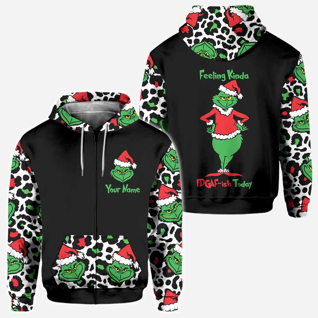 Personalized Grinch All Over Hoodie Custom Name Holiday Gift All Over Shirt GradoCreations