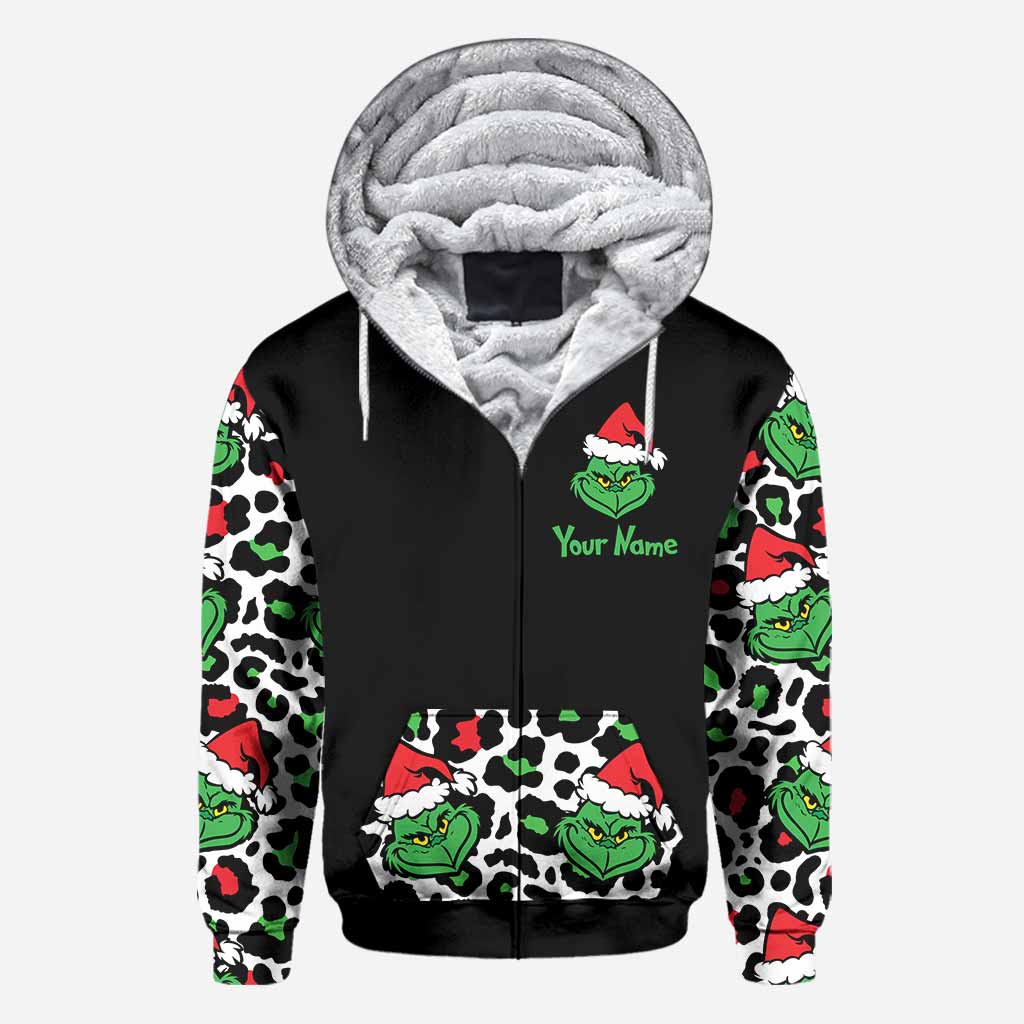 Personalized Grinch All Over Hoodie Custom Name Holiday Gift All Over Shirt GradoCreations