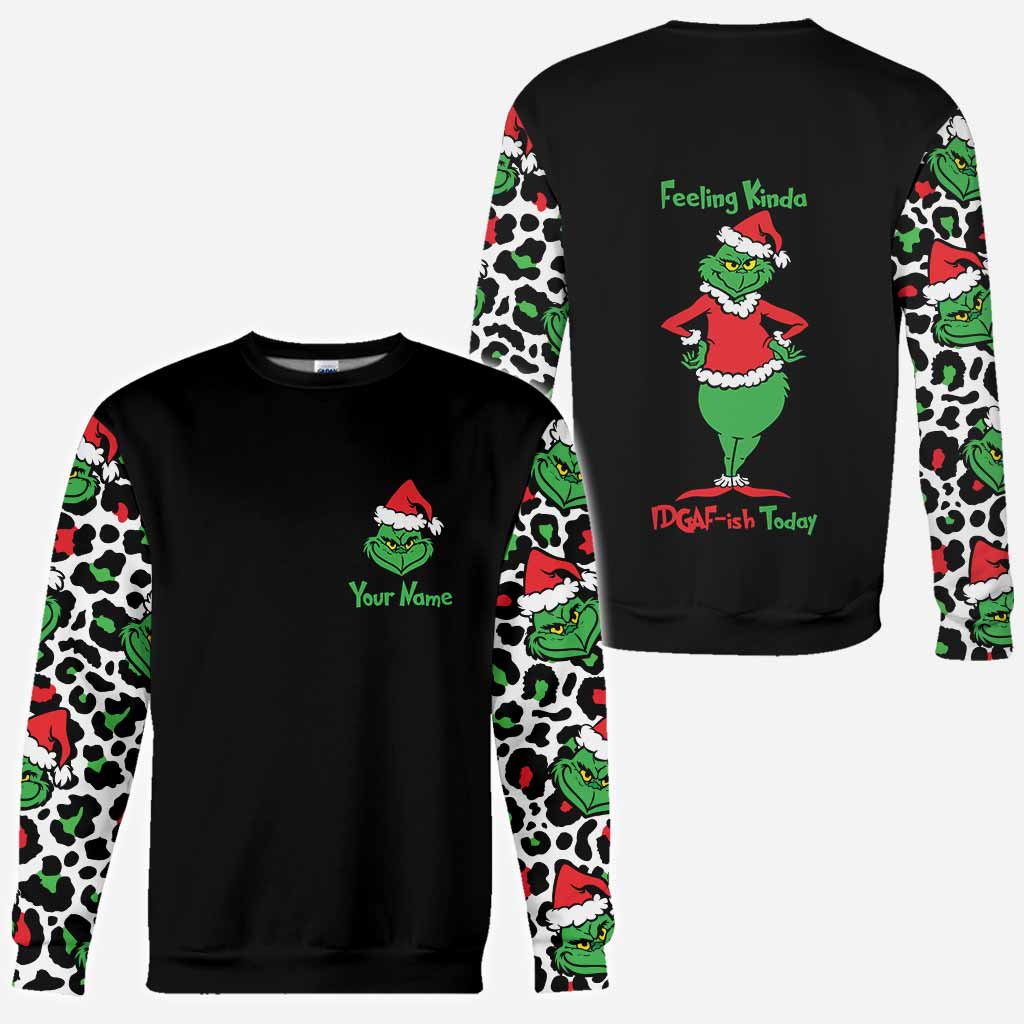 Personalized Grinch All Over Hoodie Custom Name Holiday Gift All Over Shirt GradoCreations