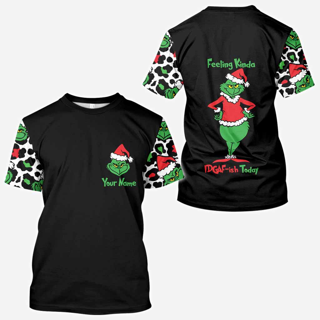 Personalized Grinch All Over Hoodie Custom Name Holiday Gift All Over Shirt GradoCreations