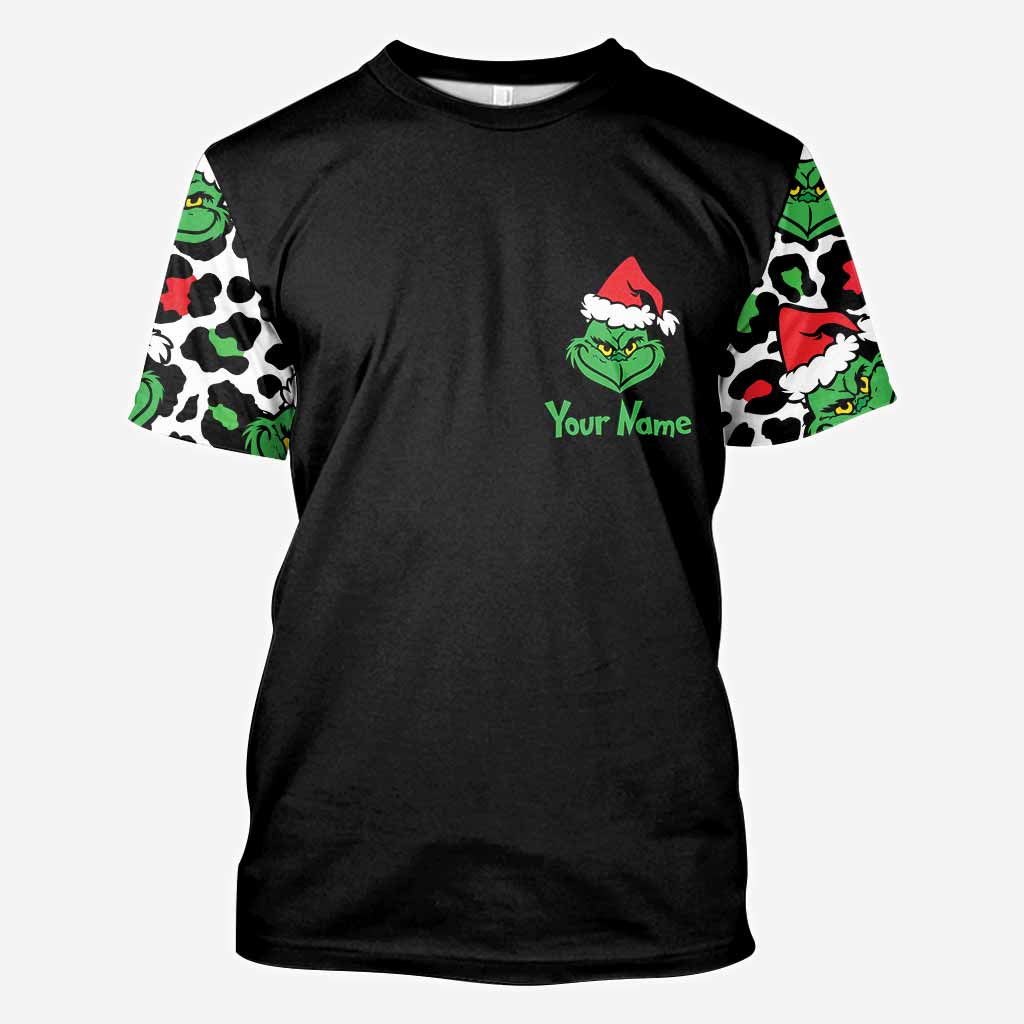 Personalized Grinch All Over Hoodie Custom Name Holiday Gift All Over Shirt GradoCreations