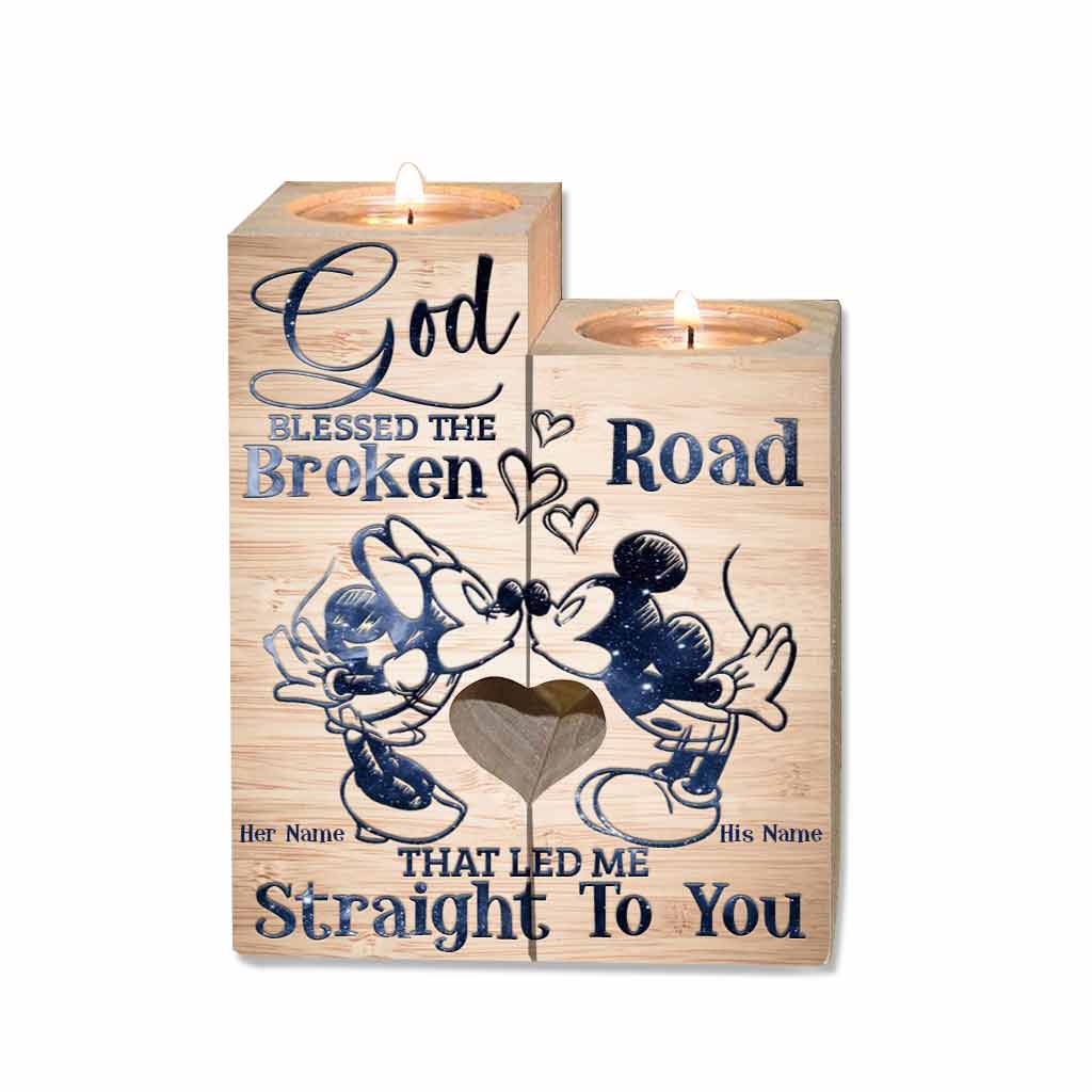 Personalized Candle Holder Mouse Design Custom Couple Gift Candle Holder GradoCreations