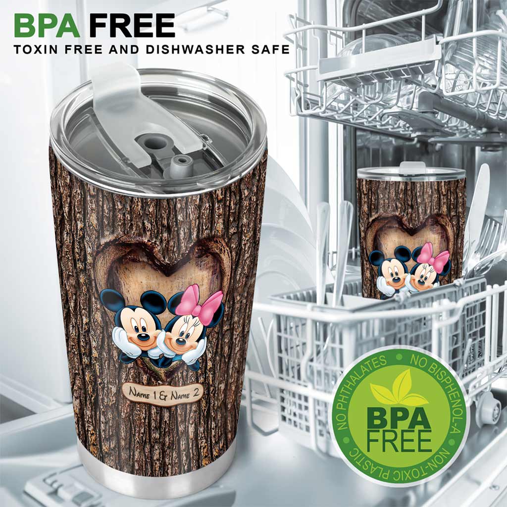 Personalized Mickey Mouse Tumbler Custom Names Gift for Couples Tumbler GradoCreations