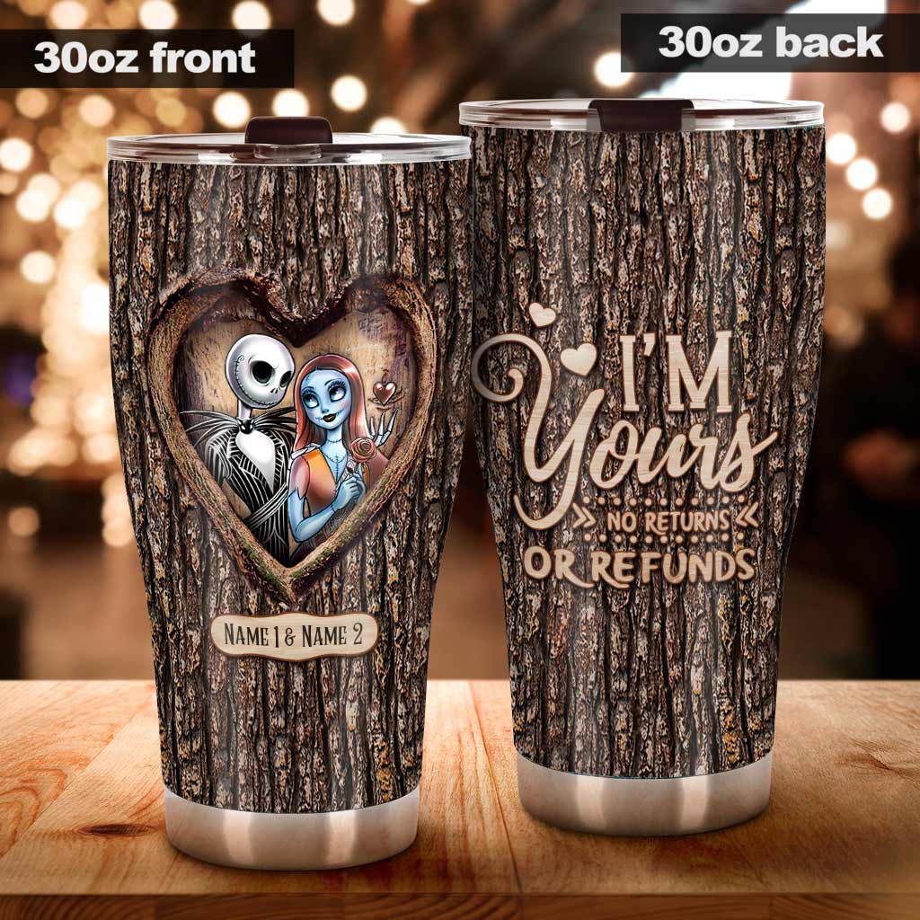 Personalized Gift Tumbler Custom Names I'm Yours Design Tumbler GradoCreations
