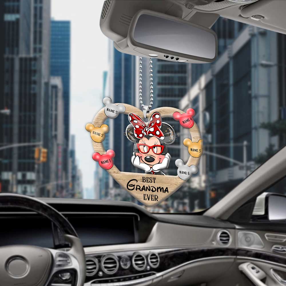 Personalized Best Grandma Ever Car Ornament Custom Name Gift Car Ornament GradoCreations