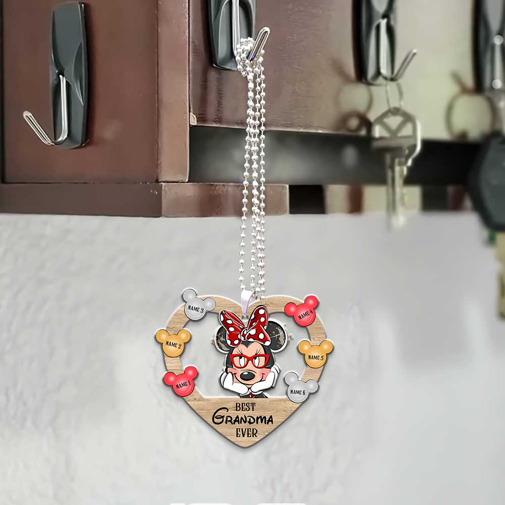 Personalized Best Grandma Ever Car Ornament Custom Name Gift Car Ornament GradoCreations