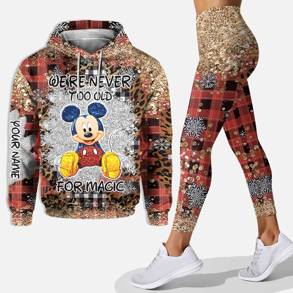 Personalized Christmas Mouse Hoodie and Leggings Set for Adults Hoodie & Leggings GradoCreations