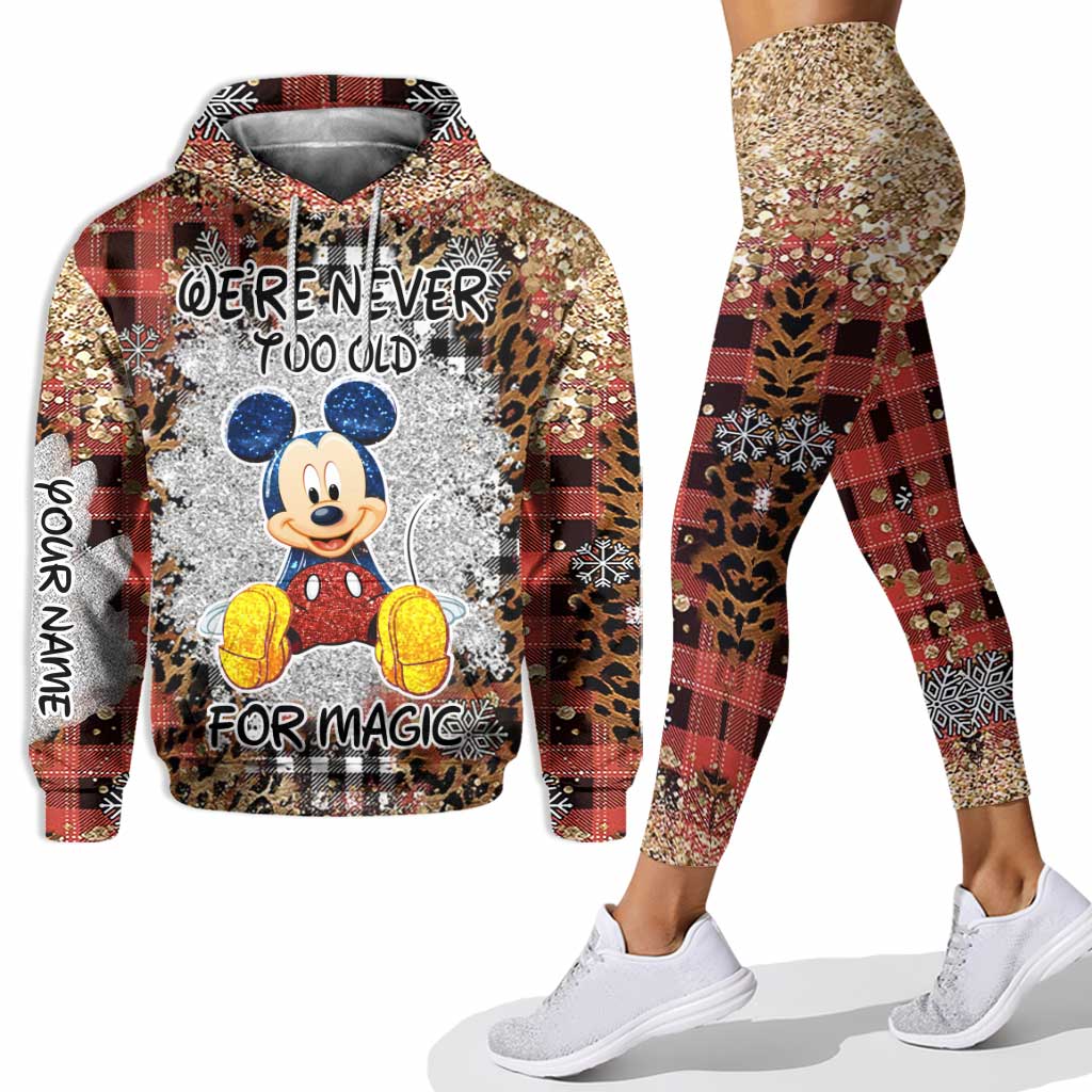 Personalized Christmas Mouse Hoodie and Leggings Set for Adults Hoodie & Leggings GradoCreations