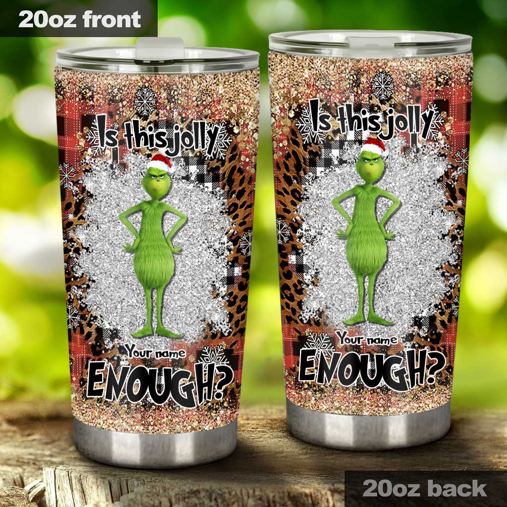 Personalized Christmas Tumbler Custom Grinch Design Gift for Mom Tumbler GradoCreations