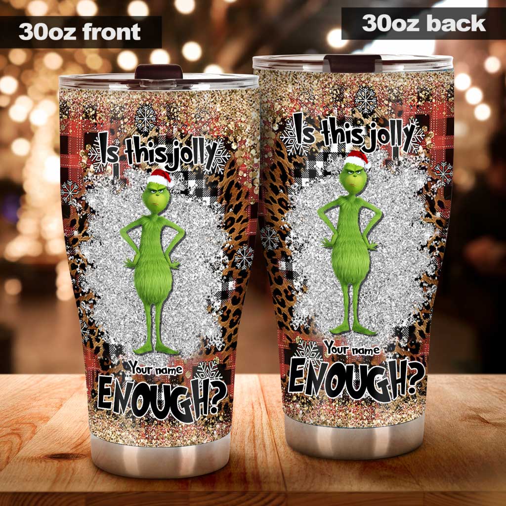 Personalized Christmas Tumbler Custom Grinch Design Gift for Mom Tumbler GradoCreations
