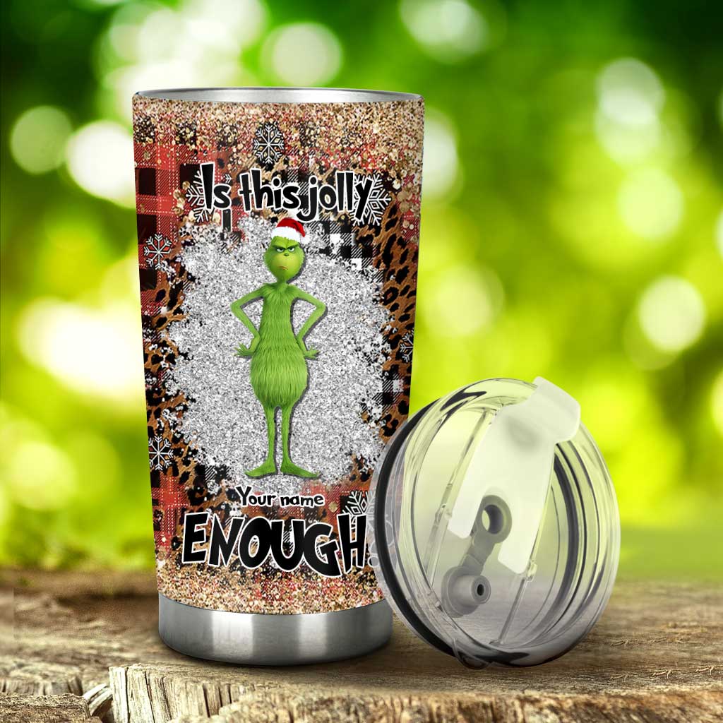Personalized Christmas Tumbler Custom Grinch Design Gift for Mom Tumbler GradoCreations
