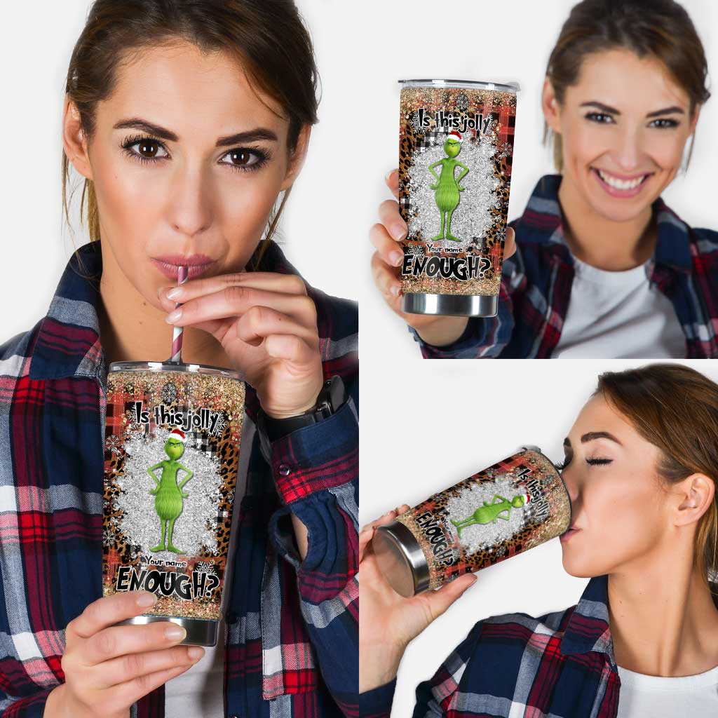 Personalized Christmas Tumbler Custom Grinch Design Gift for Mom Tumbler GradoCreations