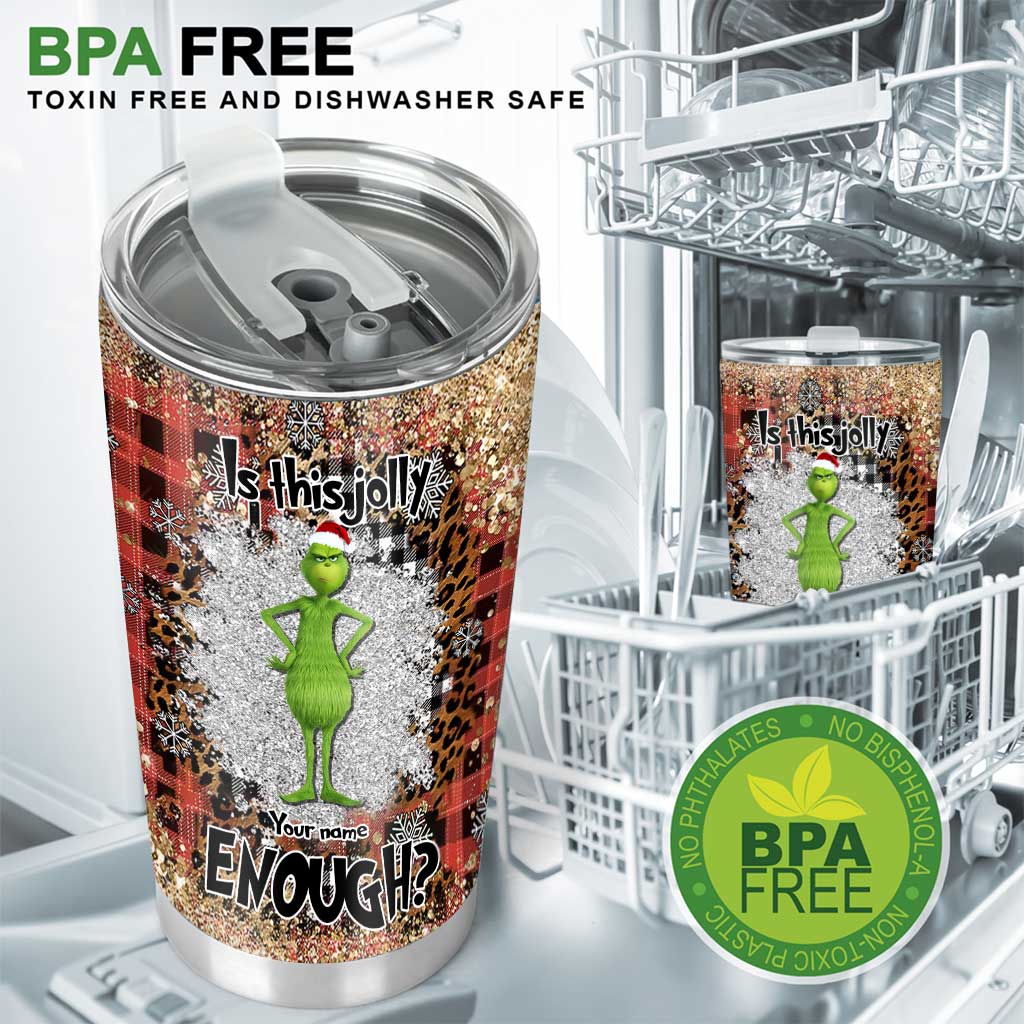 Personalized Christmas Tumbler Custom Grinch Design Gift for Mom Tumbler GradoCreations