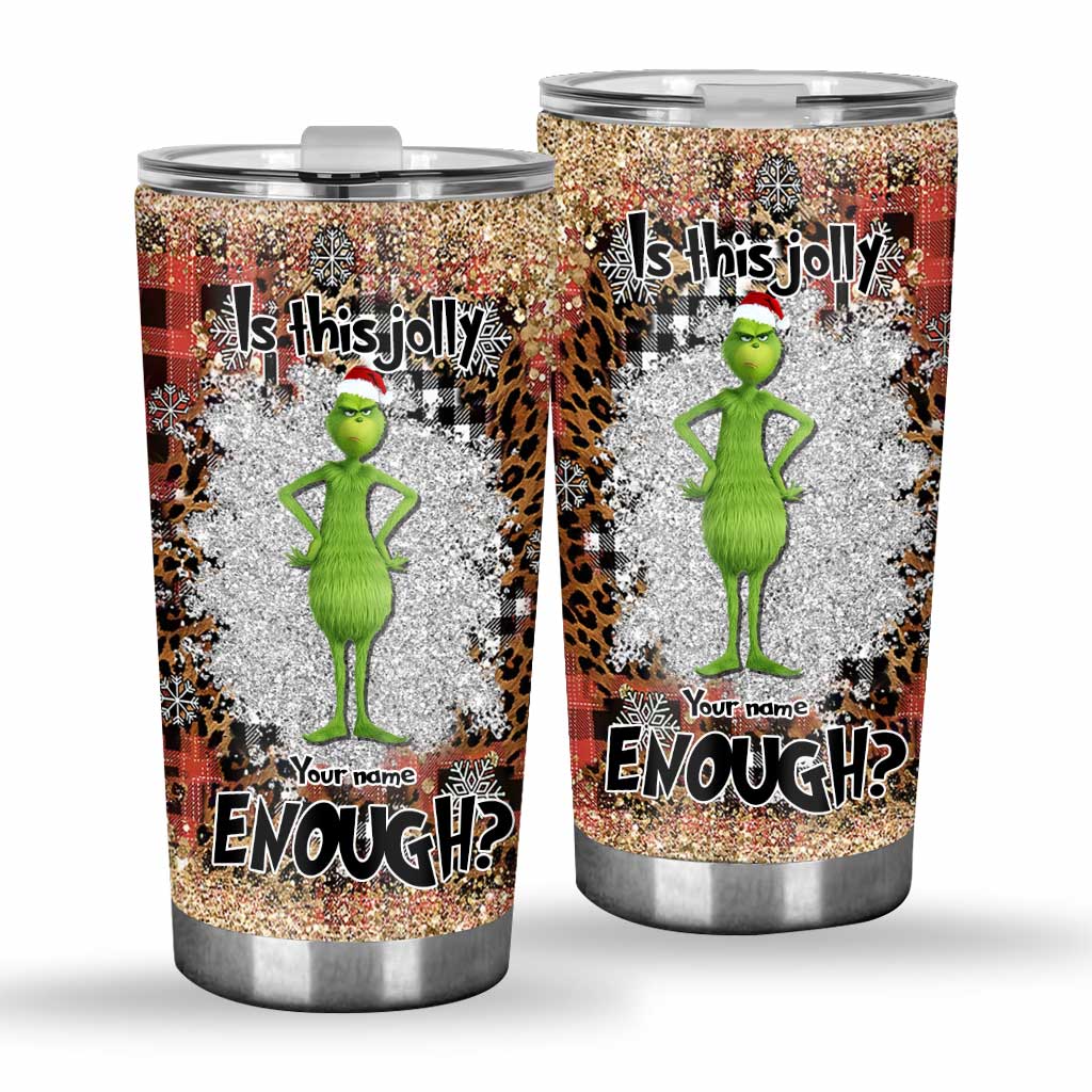 Personalized Christmas Tumbler Custom Grinch Design Gift for Mom Tumbler GradoCreations