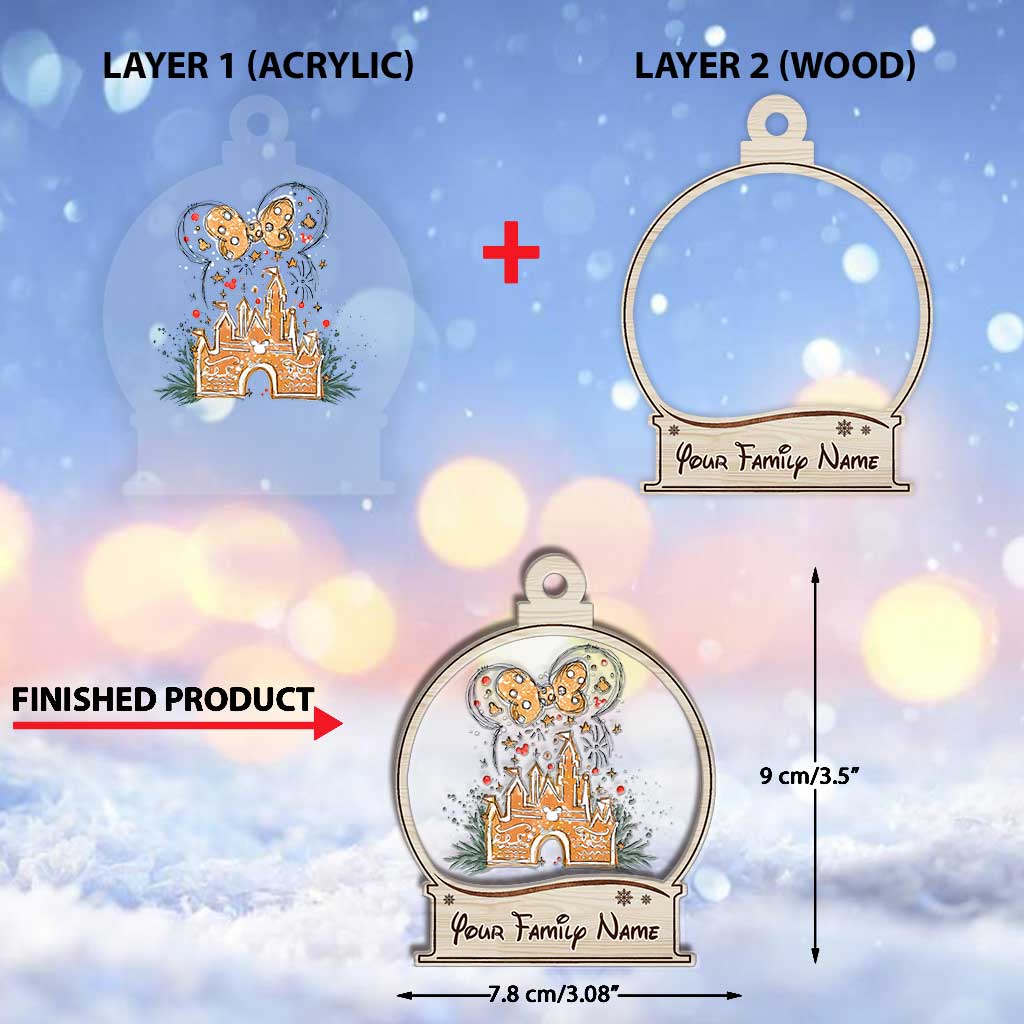 Personalized Christmas Mouse Layers Mix Ornament Gift for Family Layers Mix Ornament GradoCreations