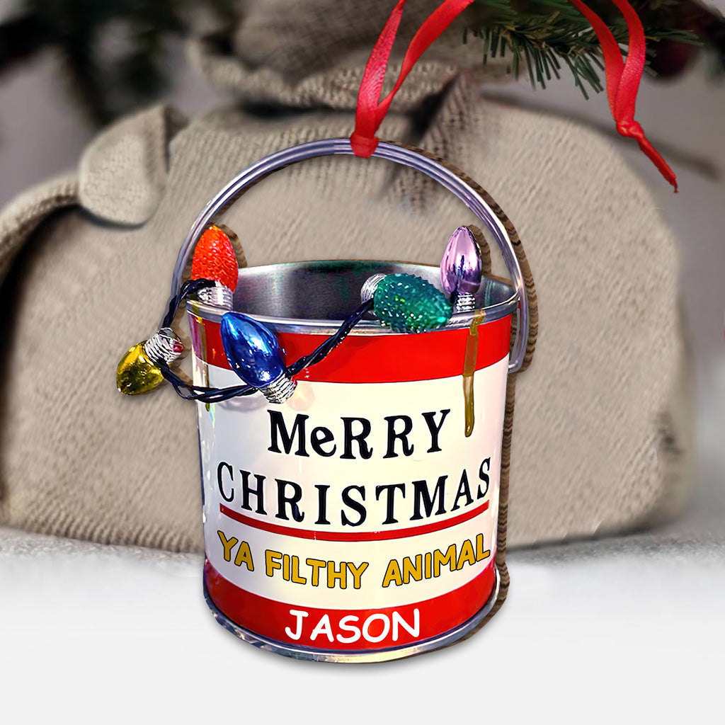 Personalized Christmas Ornament Merry Christmas Ya Filthy Animal Gift for Family Ornament GradoCreations