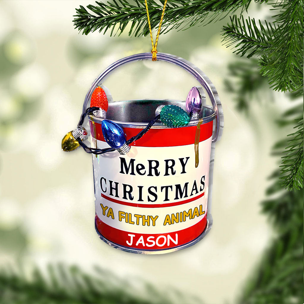 Personalized Christmas Ornament Merry Christmas Ya Filthy Animal Gift for Family Ornament GradoCreations
