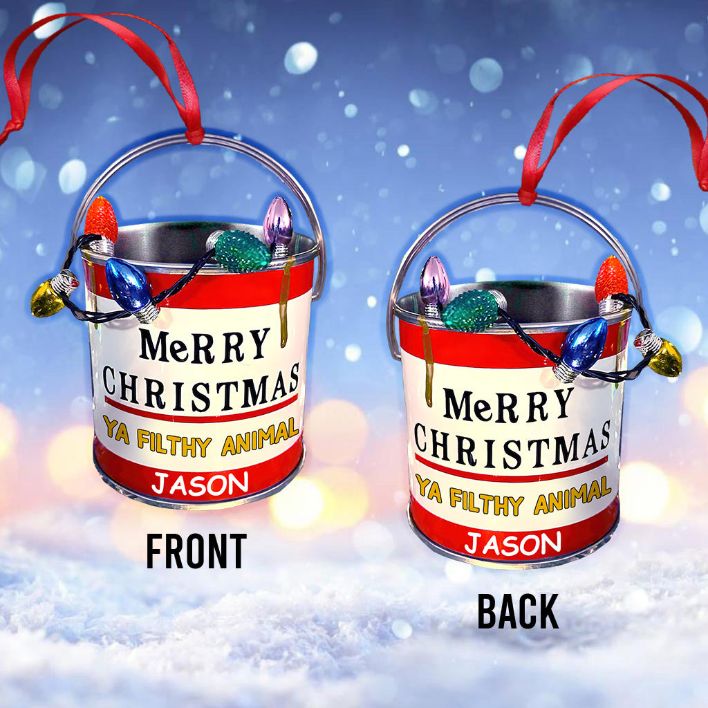 Personalized Christmas Ornament Merry Christmas Ya Filthy Animal Gift for Family Ornament GradoCreations