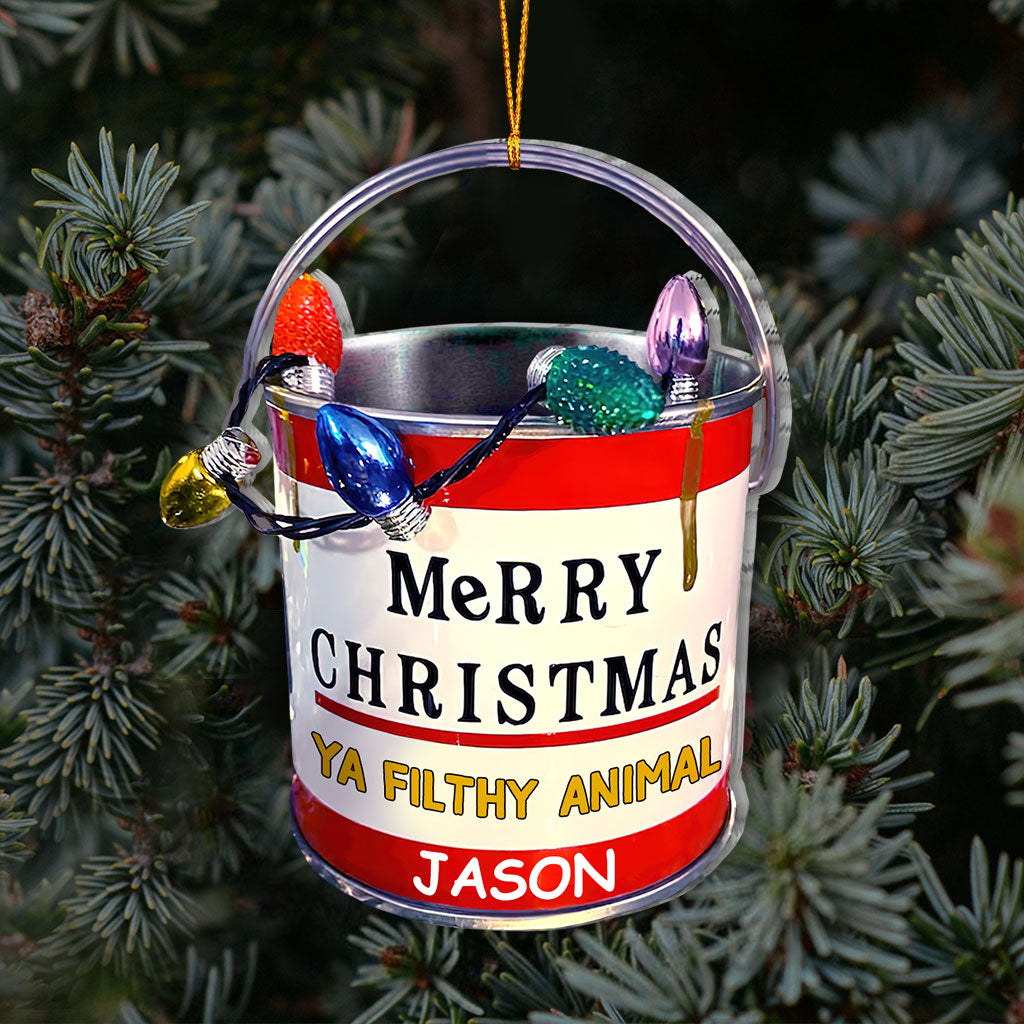 Personalized Christmas Ornament Merry Christmas Ya Filthy Animal Gift for Family Ornament GradoCreations