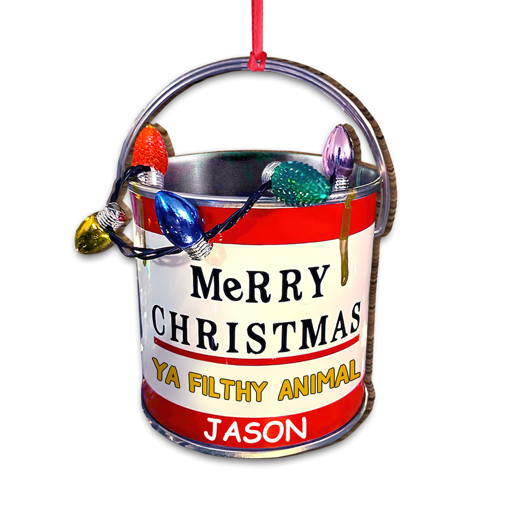 Personalized Christmas Ornament Merry Christmas Ya Filthy Animal Gift for Family Ornament GradoCreations