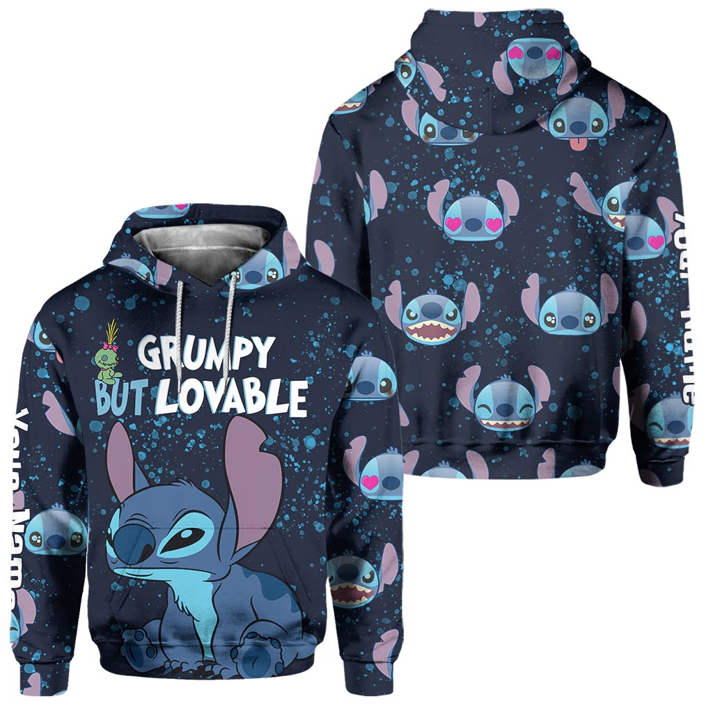 Personalized Grumpy But Lovable Hoodie & Sweatpants Set for Christmas Gift Hoodie & Sweatpants GradoCreations
